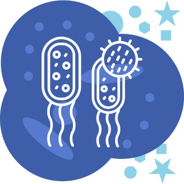 Bakteri hücre simgesi. vektör illüstrasyonu