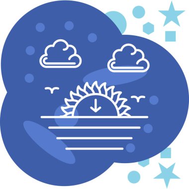 Bulut ve güneş. Basit tasarım