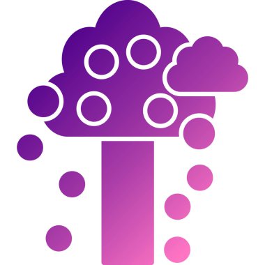 Bulut simgesi vektör illüstrasyonu