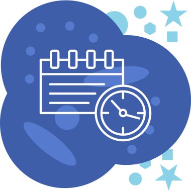 Bir saat simgesinin vektör illüstrasyonu