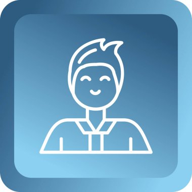 avatar. Web simgesi basit illüstrasyon