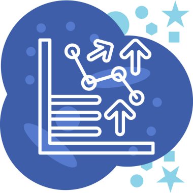 Grafiğin iş simgesinin vektör illüstrasyonu