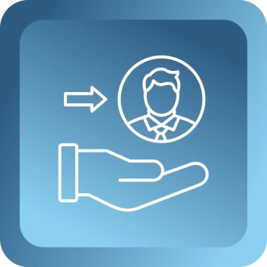 Mavi çizgi insan eli, beyaz arka planda izole edilmiş bir kalp simgesini tutuyor. Sevgililer Günü sembolü. Sevgililer Günü sembolü. Erkek ve kadın. çember düğmesi.