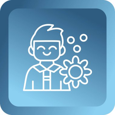 İnsan kafasının insan formunda iş konsepti illüstrasyonu