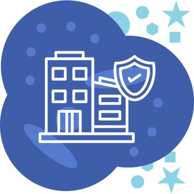 Bulut koruma ikonu. vektör illüstrasyonu