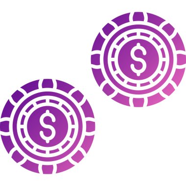 Kumarhane çipi vektör simgesi tasarımı