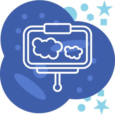 Bulut. Web simgesi basit illüstrasyon