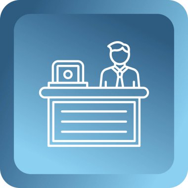 iş adamı simgesi vektör illüstrasyonu