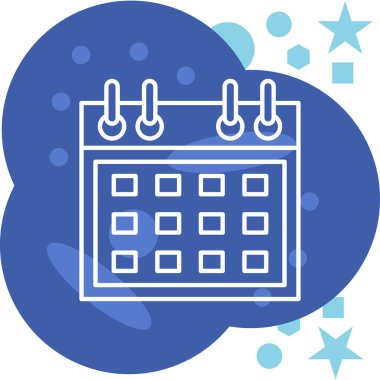 Takvim simgesi vektör illüstrasyonu