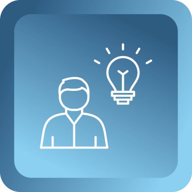 Fikir simgesi vektör illüstrasyonu