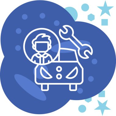 Yılbaşı ağacı ikonu vektör illüstrasyon tasarımlı adam