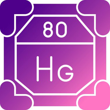 Kimyasal element simgesi, vektör illüstrasyonu