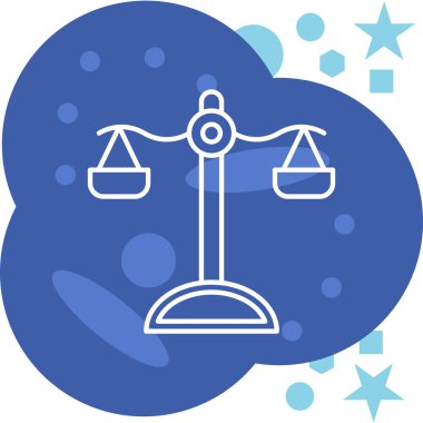 adalet simgesi, modern vektör illüstrasyonu