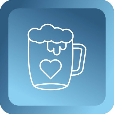 bira ikonu, modern basit illüstrasyon