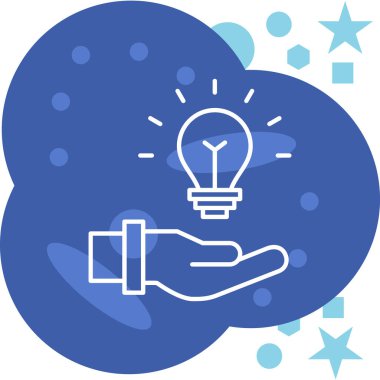 Bir fikrim var. Web simgesi basit illüstrasyon