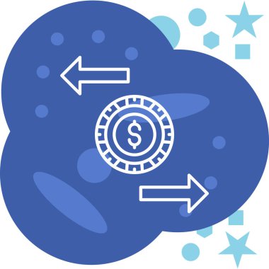 Dolar parası. Web simgesi