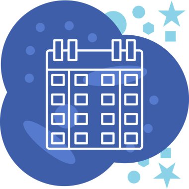 Bina. Web simgesi basit illüstrasyon