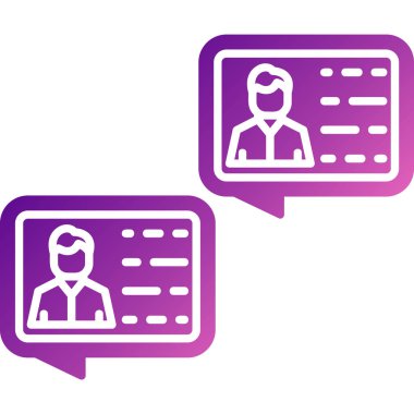 Sohbet simgesi seti. konuşma kabarcığı çizimi.