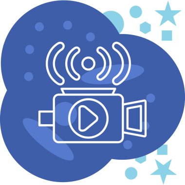 Kamera. Web simgesi basit illüstrasyon