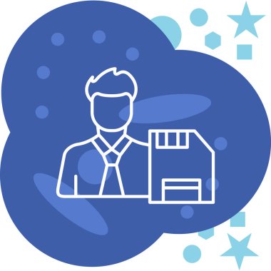 İş adamı. Basit illüstrasyon