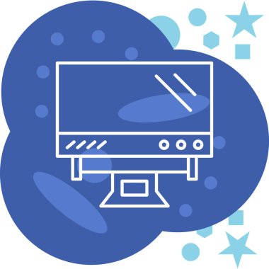 bilgisayar ekranı simgesi, basit vektör illüstrasyonu