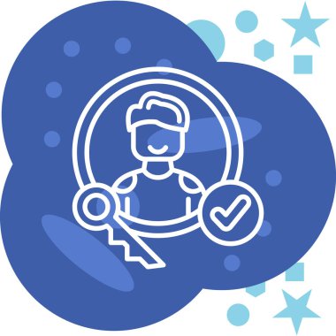 Maskeli ve maske simgesi olan bir adamın vektör çizimi