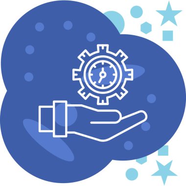 Bir dişli simgesini vektör çizim