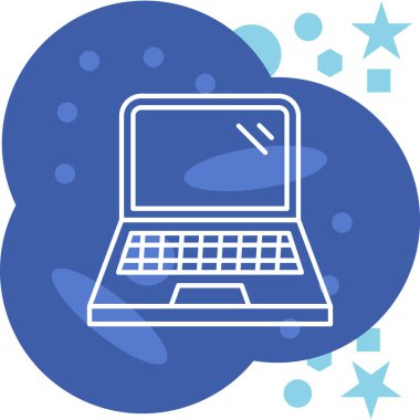 dizüstü bilgisayar simgesi, vektör illüstrasyonu