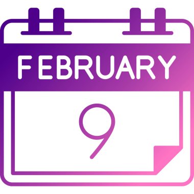 Şubat ayındaki düz simge