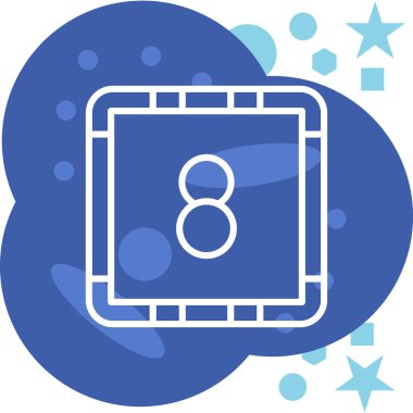 7 numaralı modern simge, vektör illüstrasyonu