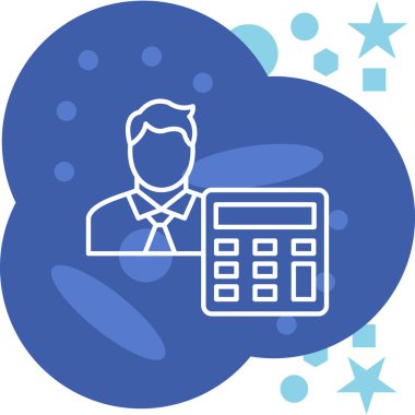 İş ve teknoloji simgesinin vektör illüstrasyonu