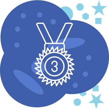 Madalya web simgesi. Basit tasarım