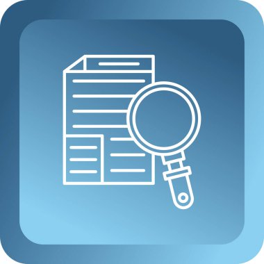 Büyüteç ve belge vektör illüstrasyonu. Arama verilerinin vektör illüstrasyonu.