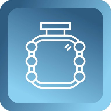 Mavi su şişesi simgesi beyaz arkaplanda izole edilmiş. Su işaretli soda. vektör illüstrasyonu