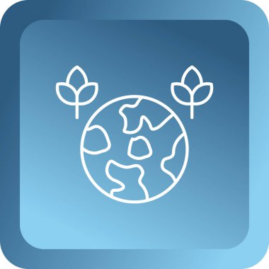 Bir dünya simgesinin vektör illüstrasyonu