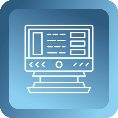 Bilgisayar simgesi. vektör illüstrasyonu