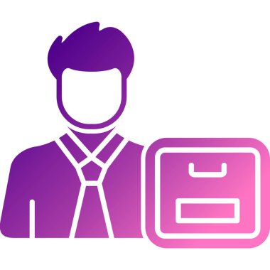 İş adamı simgesi vektör illüstrasyonu