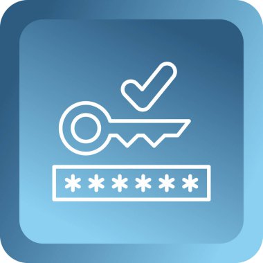 parola simgesi, vektör çizimi