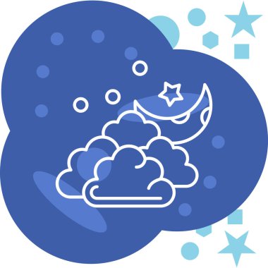 Bulut simgesi vektör illüstrasyonu