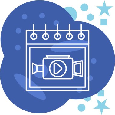 Sinema simgesinin vektör illüstrasyonu