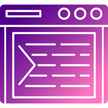 Web simgesi, web sayfasının vektör illüstrasyonu