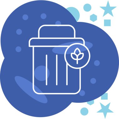 Bin simge vektör illüstrasyonu