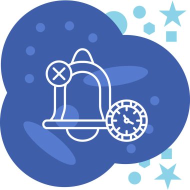 Bir çan simgesinin vektör illüstrasyonu