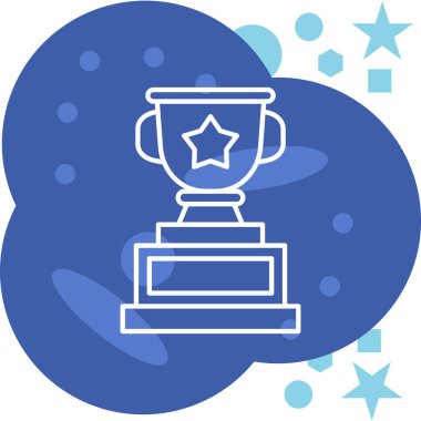 Kupa. Web simgesi basit illüstrasyon