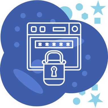 Güvendesin. Web simgesi basit illüstrasyon