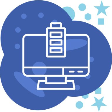 Bilgisayar monitörü. Basit resimleme