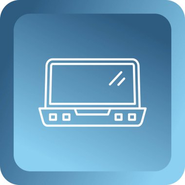 Web simgesi. Dizüstü bilgisayarın vektör çizimi