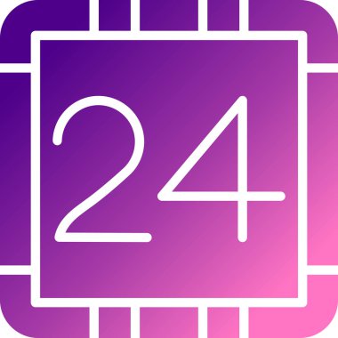 Kabartma biçiminde 24 tarih simgesi