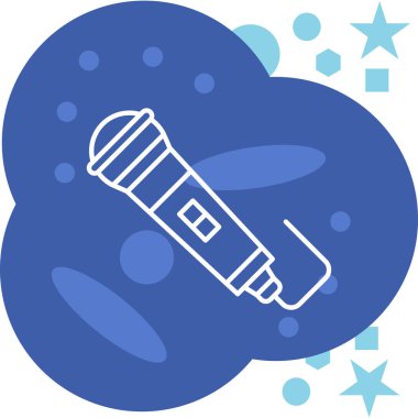 Bir çizgi film mavi bulutunun vektör çizimi