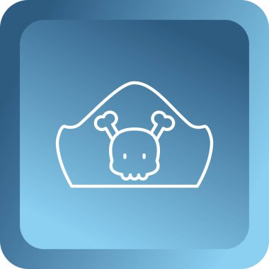 Uzun gölgeli beyaz çizgi domuz ikonu. Hayvan sembolü. Renkli kare düğme. vektör illüstrasyonu